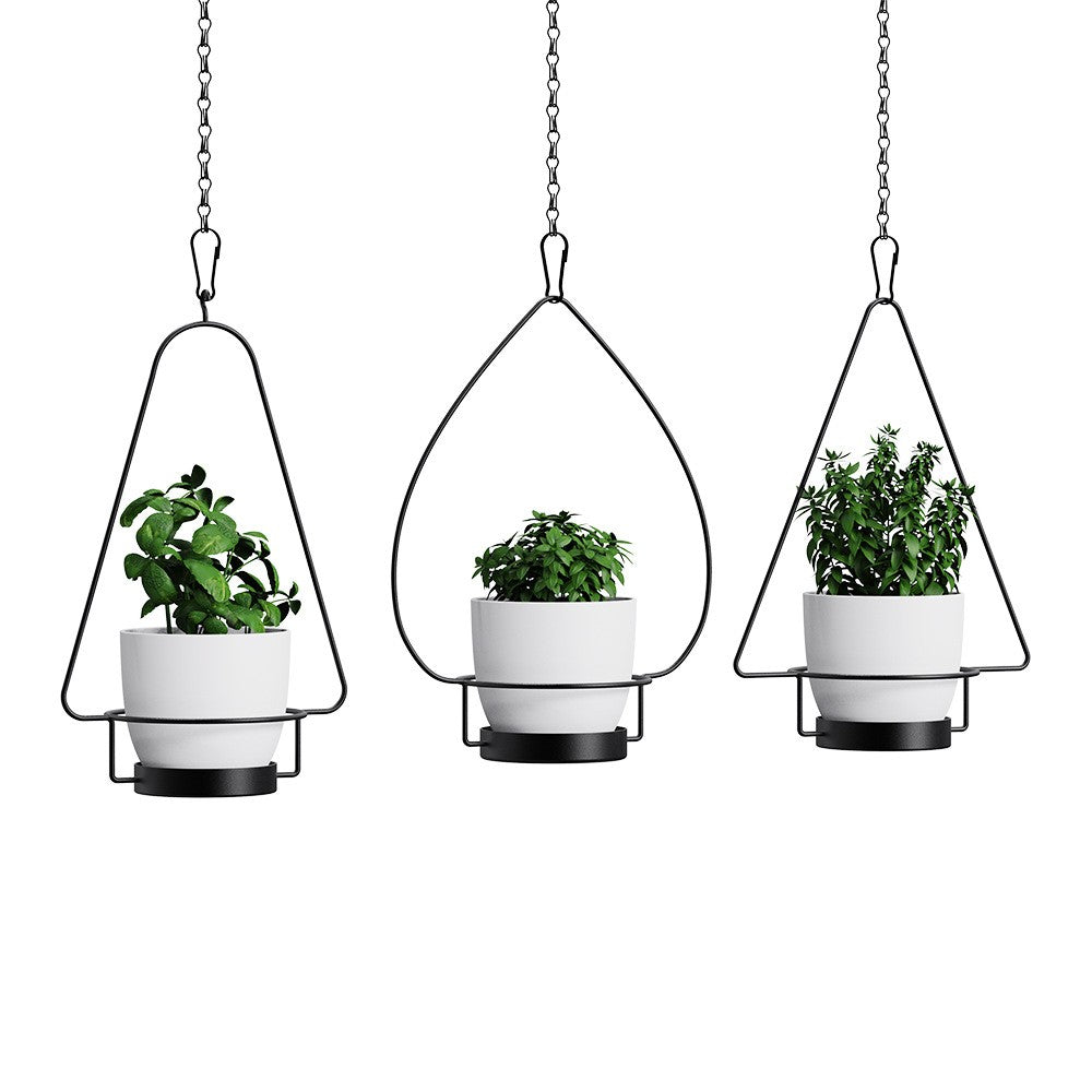 001- ZJ-YX08 3-in-1 Flower Pot Holder Wall-mounted Geometric Iron Hanging Rack 001- ZJ-YX08 3-in-1 Flower Pot Holder Wall-mounted Geometric Iron Hanging Rack